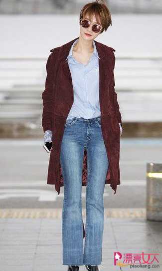  韩国女星最爱的破洞牛仔裤穿搭
